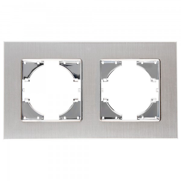 S-empot.aluminio plata marco 2elem.hori