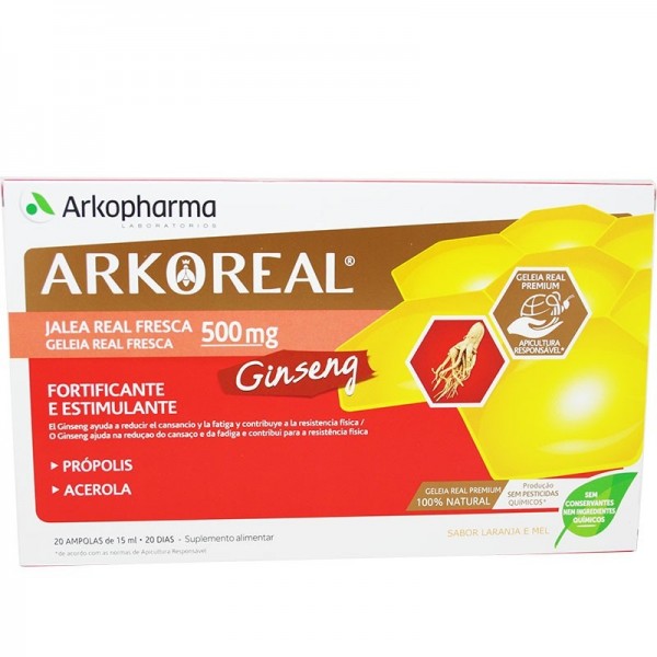 Arkoreal Jalea Real Energia  Fortificante y Estimulante 20 Viales