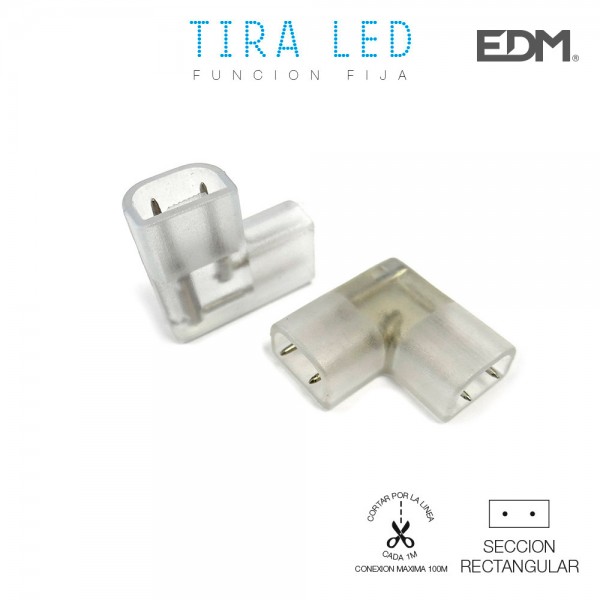 Empalme 90° para tira de led edm