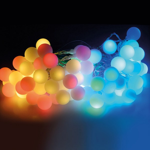 Guirnalda 80 leds, multicolor colores vivos, exterior, 16 m