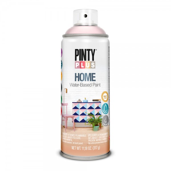 Pintura acrílica spray home water-based 520 cc light rose hm117 (pack 2 unidades)