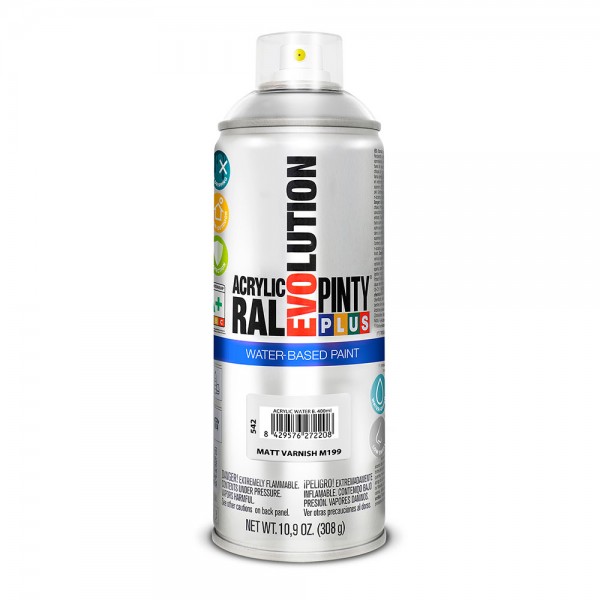 Spray barniz evolution water-based 520 cc mate m199
