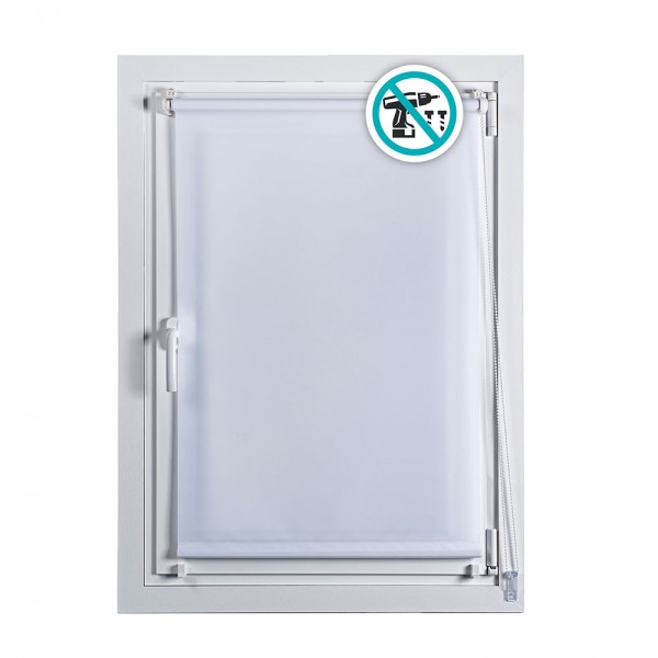 Estor enrollable clip & fix blanco nieve 120 x 180 cm