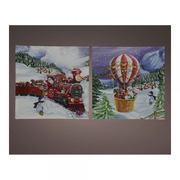 Cuadro decorativo con led 38 x 38 cm modelos surtidos