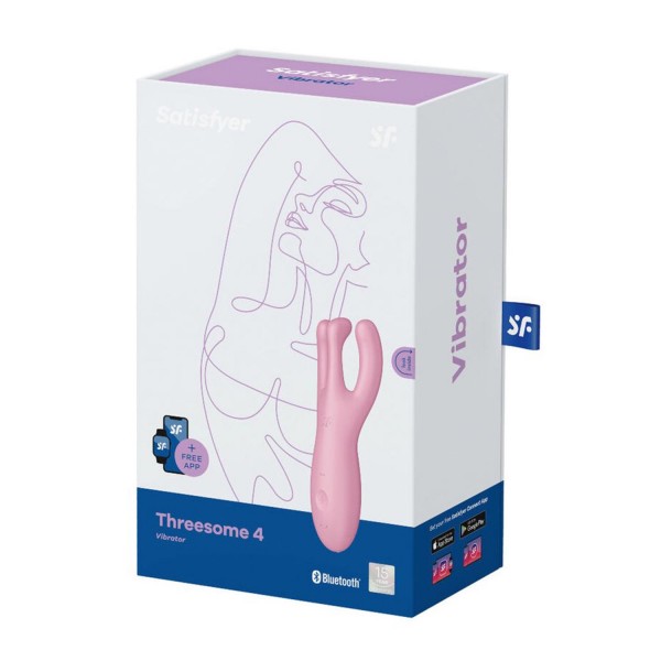 Satisfyer threesome 4 vibrador rosa 1un