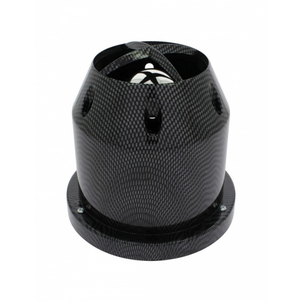 Filtro de Aire Universal para Coche Incluye 4 Adaptadores 60mm 65mm 70mm 77mm Color Carbono