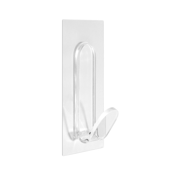 Colgador adherente reutilizable "j" transparente 1296-0 inofix (pack 2 unidades)
