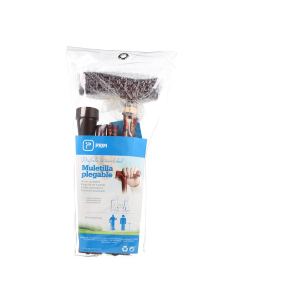 Prim Bastón Plegable de Aluminio Estampado Oriental Oro