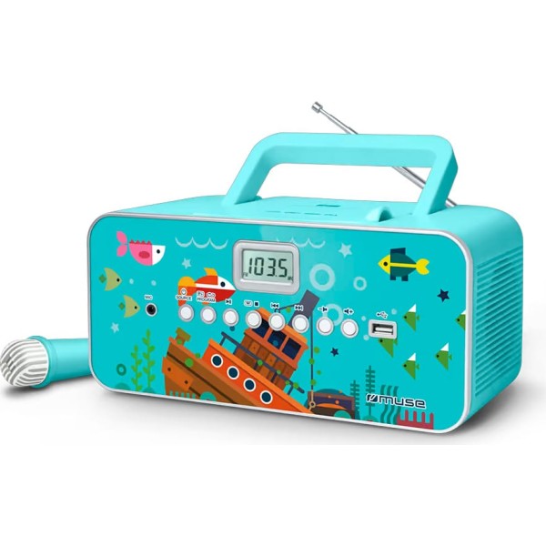Muse m-29 kb / radio portátil cd con micrófono