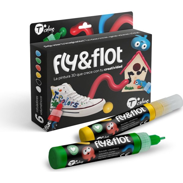 Rotuladores volumétricos de pintura acrílica 3d, fly & flot